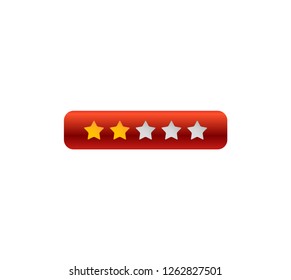 Star rating vector icons. Website product review stars. - Vector