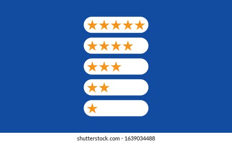 Star rating vector illustration, web banner design, flyer layout, ad, advertisement, printing media.