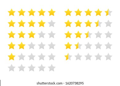 Star rating vector isolated icon. Customer service rating. Rating satisfaction. Customer review, feedback concept.  EPS 10