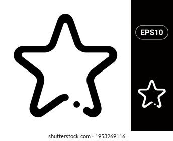 Star and Rating Vector stylish line icon for UI an UX