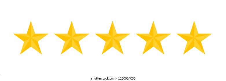 Star Rating zero up to five.Five stars customer product rating review icon for apps and websites. Vector illustration.