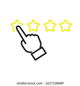 Star Ratings, reviews vector image symbol icon