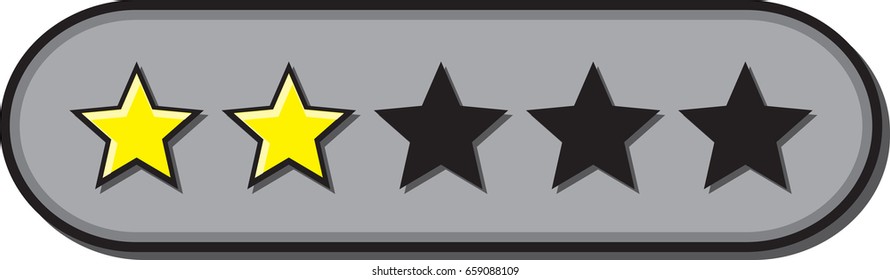 Star ratings vector for reviews with 2 stars rated