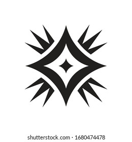 Elemento de diseño de icono negro de Star rayas. 