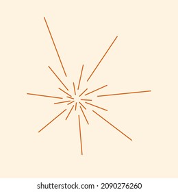 star  rays  shine simple line vector illustration