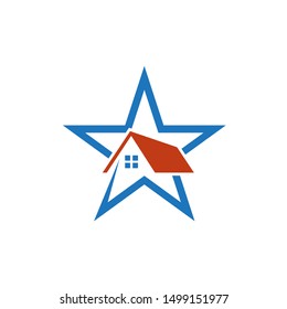 Star Real Estate Logo Design Roof Stock Vector (Royalty Free ...