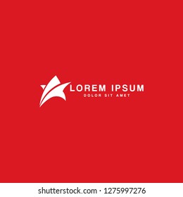 star red air plane logo vector 