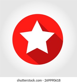 Star red icon Vector EPS 10 illustration.