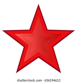 Star red, isolated on white background, element for design, vector illustration, icon,