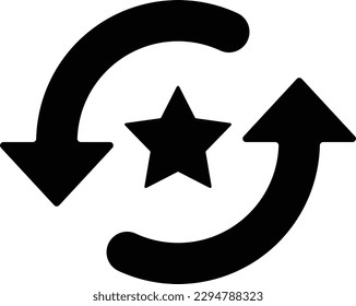 star refresh arrow loading reload Glyph