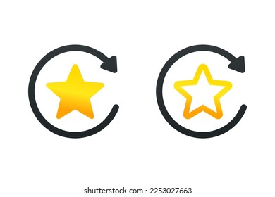 Star refresh repeat icon. Illustration vector