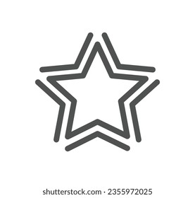 Star related icon outline and linear vector.