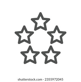 Star related icon outline and linear vector.