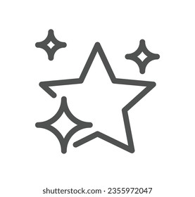 Star related icon outline and linear vector.
