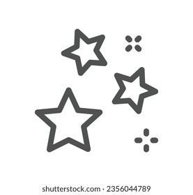 Star related icon outline and linear vector.