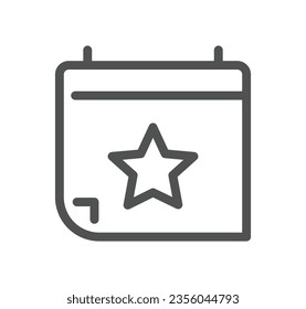 Star related icon outline and linear vector.