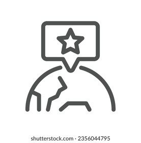 Star related icon outline and linear vector.