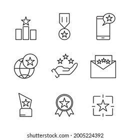 Star Related icon. Star Related set symbol vector elements for infographic web.