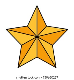 star with relief and shadows icon image 