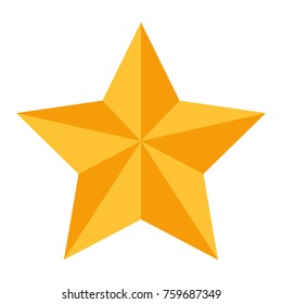 star with relief and shadows icon image 
