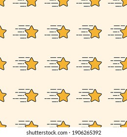 Star Repeat Seamless Pattern Fun Background vector illustration