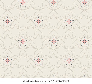 star repeating pattern in beige colors for kids clothing