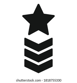 Star reputation icon. Simple illustration of star reputation vector icon for web design isolated on white background