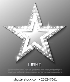 Star retro light banner. Vector illustration eps 10