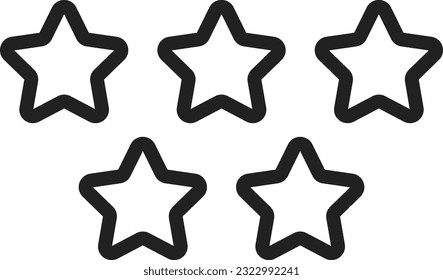 Star Review Icon image. Suitable for mobile application.
