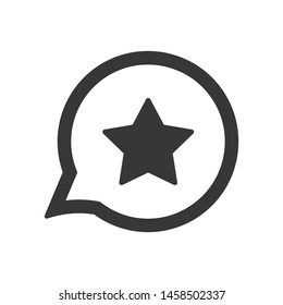 Star review icon. vector graphics