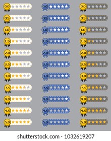 Star review rating icon collection