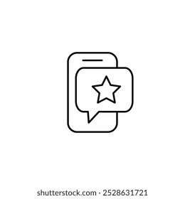 star review thin outline icon vector design good for web or mobile app