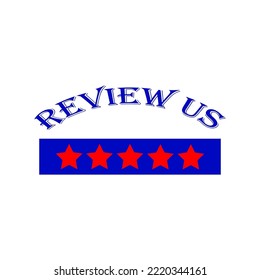 Star review us. Marketing concept. High quality vector. Vector illustration. stock image. 