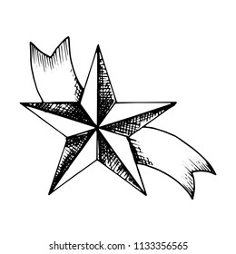 star with a ribbon award for victory.