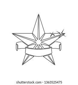 star with ribbon  icon. Element of Stars for mobile concept and web apps icon. Outline, thin line icon for website design and development, app development