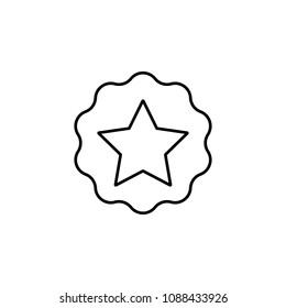 star with ribbon icon. Element of success and awards for mobile concept and web apps. Detailed star with ribbon icon can be used for web and mobile. Premium icon on white background