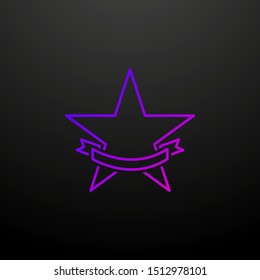 Star with ribbon nolan icon. Elements of succes and awards set. Simple icon for websites, web design, mobile app, info graphics