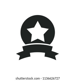 star ribbon vector icon