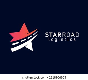  Star Road Logistics logo design sign illustration