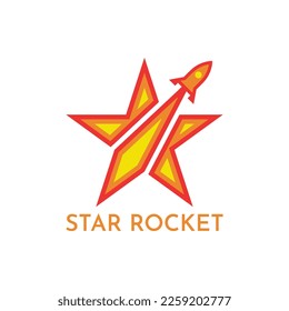 Star rocket logo. Simple Modern, unique.