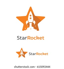Star Rocket Logo Template Design
