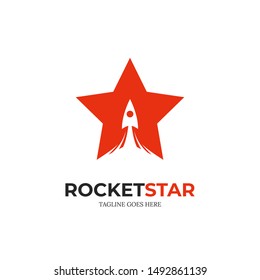 star and rocket logo template with modern design.  Prefessional services for branding your company, organization, and business