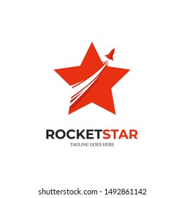 star and rocket logo template with modern design.  Prefessional services for branding your company, organization, and business