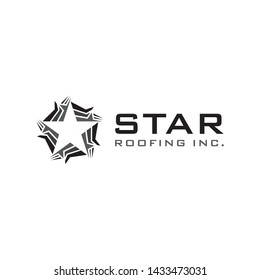 star roofing modern logo design 