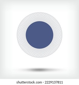 Estrella rosette con capas de líneas azul claro y rosa