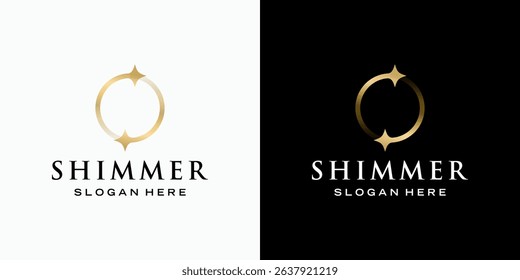 Star rotation vector logo design with modern, simple, clean and abstract style. Icon for business, cosmetics and beauty, astronomy and personal branding.