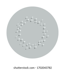 Fondo circular de estrella, icono de la placa redonda. Glifo simple, vector plano de fondo para iconos de texto para ui y ux, sitio web o aplicación móvil
