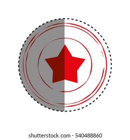 Star in round emblem icon vector illustration graphic