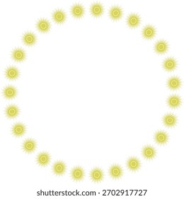 Marco redondo estrella. Estrella de explosión de Sunburst. Plantilla con espacio vacío para el texto