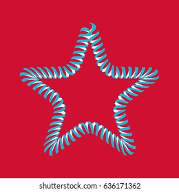 Star with rounded decorative bow